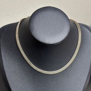 Luna Norte Gold Tone Choker Pattern Necklace